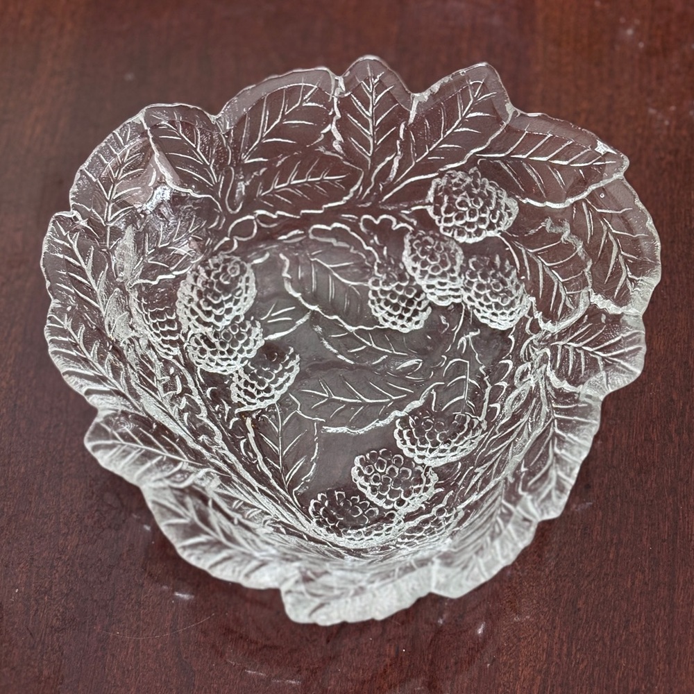 Vintage Indiana Glass Bowl Loganberry Pattern Bon Bon 1920s